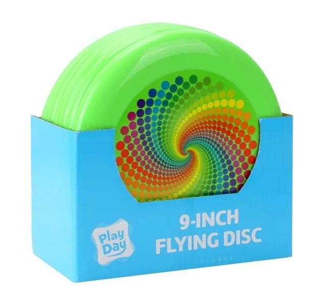 Play Day 9″ Outdoor Flying Disc, Green, Lawn Toy, Children Ages 3+