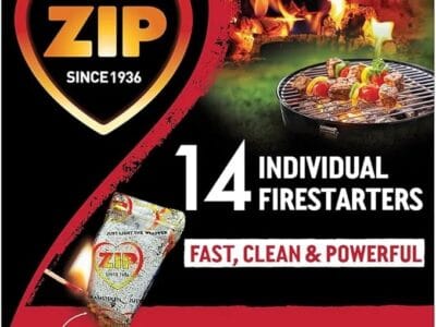 ZIP Firestarters Individually Wrapped Lights All Fuels & Charcoal Safe, Odorless, Convenient 14 Count