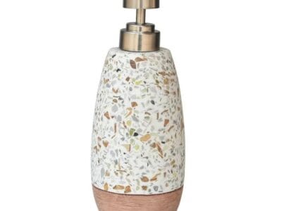 hometrends Tan Terrazzo Sandstone lotion pump, soap pump for kitchen, bathroom or hotel