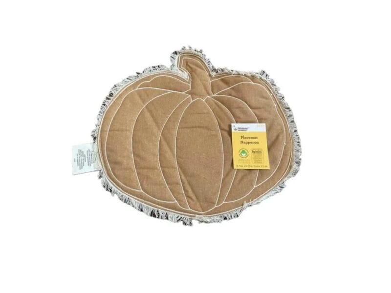Pumpkin Placemat Orange Color Placemats, Coffee Mats, Kitchen Table Mats,, Easy To Clean Kitchen Table Mats, Place Mats
