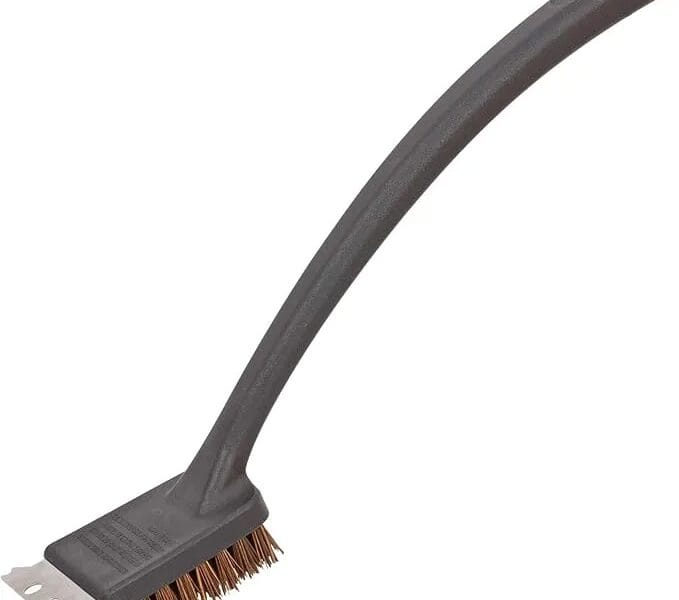 Premium BBQ 14″ Palmyra Grill Brush with Plastic Handle – Effortlessly Clean and Maintain Your Grill,Perfect Tool for Summer BBQ with Friends and Family