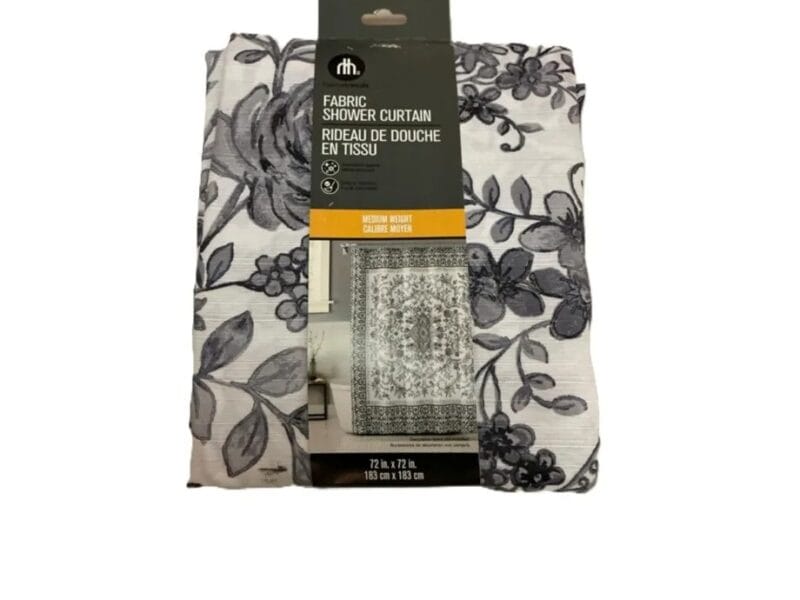 Hometrends Fabric Shower Curtain 72 x 72″