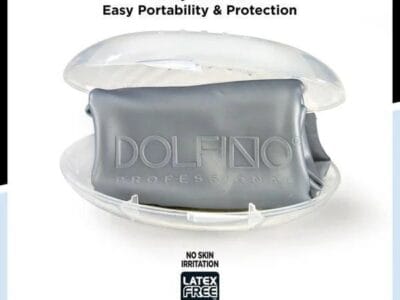 Dolfino Pro Silicone Swim Cap – Silver, Swim Cap with Case