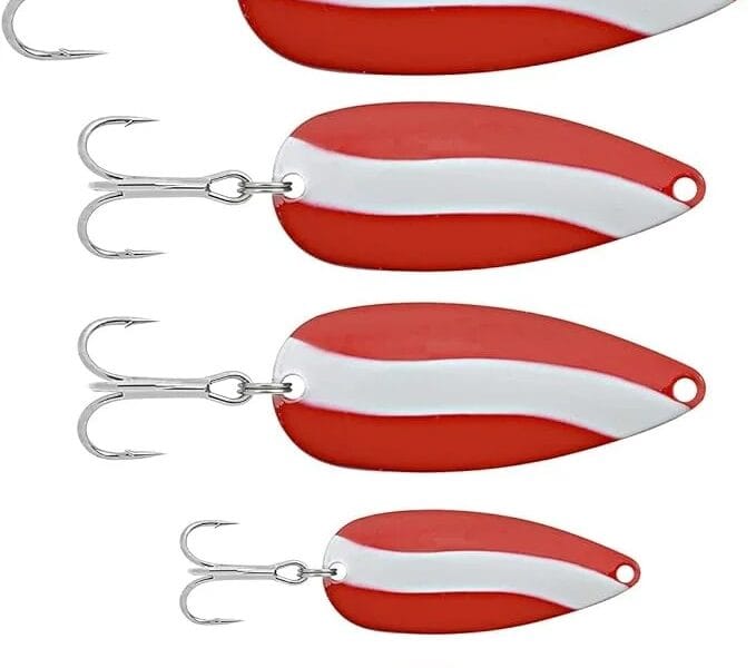 South Bend Lures Red-White Spoon Fishing Tackle