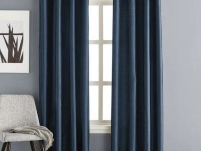 Hometrends Faux Silk Grommet Room Darkening Window Panel, 1 panel, 84″ H