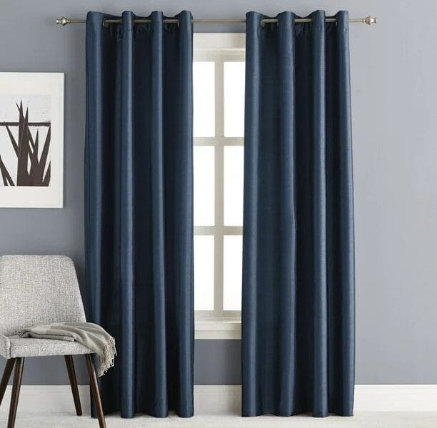 Hometrends Faux Silk Grommet Room Darkening Window Panel, 1 panel, 84″ H