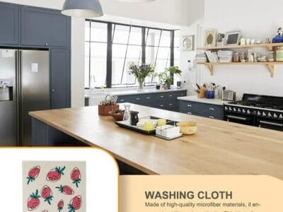 Dishcloth Microfiber Absorbent Fast Dry Clean Tools Household Supply Cleaning Cloth Kitchen Supplies Dish Towels Strawberry