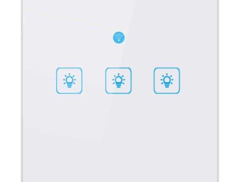 WS EU 03 EWeLink APP Touch Control 2A 3 Gangs 3 Ways Tempered Glass Panel Smart Wall Switch AC 90V 250V EU Plug