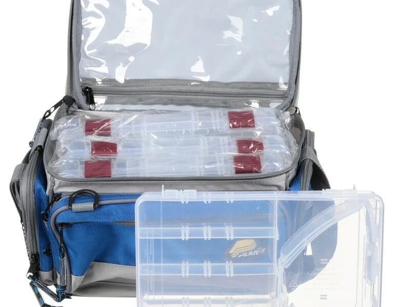 Plano Synergy Softsider Tackle Systems Tackle Box, Medium, Grey / Blue
