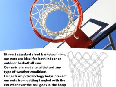 All Weather Basketball Net, Anti Whip Basketball Net