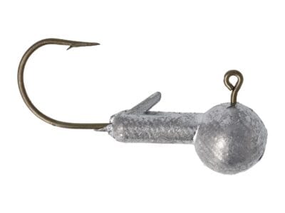 Eagle Claw QWBHX14 Ball Head Jig, Unpainted, 1/4oz, 2/0 Size Hook, 25Pk, Ball Head Jig, Unpainted