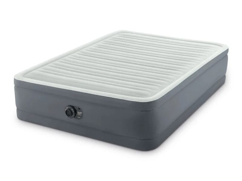 Intex 18″ Queen Dura Beam Premaire Elevated Airbed Mattress with Built-In Pump