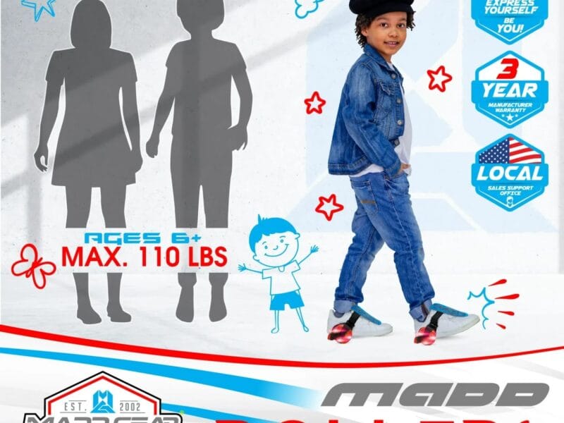 Madd Gear Light-Up Rollers Heel Skates LED Wheels Adjustable to Fit Most Shoe Sizes Kids Ages 6+