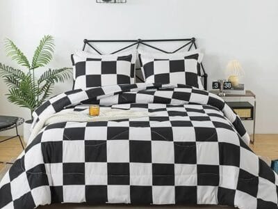 Mainstays Queen Duvet Cover Set Bed in a Bag 90″ x 102″ 7 pieces