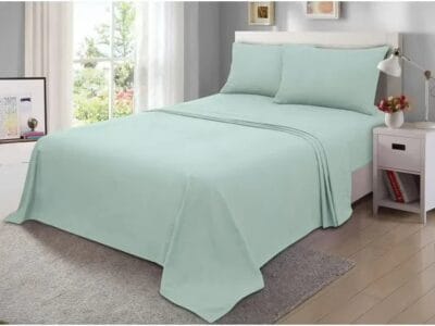 Mainstays Kids Sheet Set , Twin/Twin XL 66″ x 96″ Teal Cloud, 3 Piece