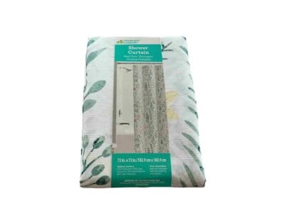 Blue and Pink Wildflower Shower Curtain for Bathroom Green Plant with Floral Shower Curtain Aesthetic Cottagecore Botanical Beige Shower Curtain Set with Hooks,72×72 inch