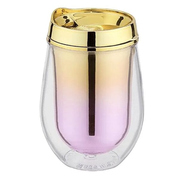 Metallic Ombre Stemless Wine Tumblers – Pink