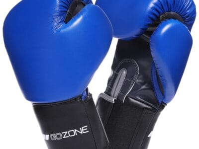 GoZone 8oz Youth Pro-Style Boxing Gloves – Blue/Black