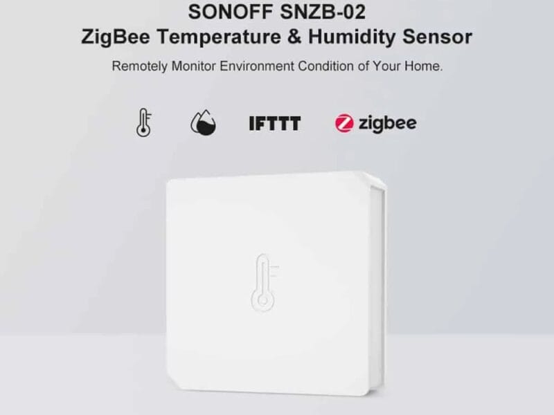 SONOFF SNZB-02 ZB Temperature And Humidity Sensor Work with SONOFF ZBBridge Real-time Data Check Via eWeLink APP