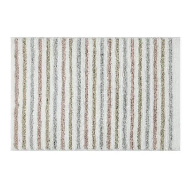 Mainstays Coral Multi-Color Stripe Tufted 2 Piece Bath Rug Set