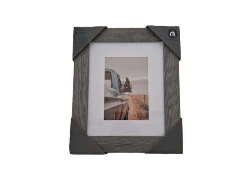 HomeTrends 20 x 28cm Grey Wood Photo Frame
