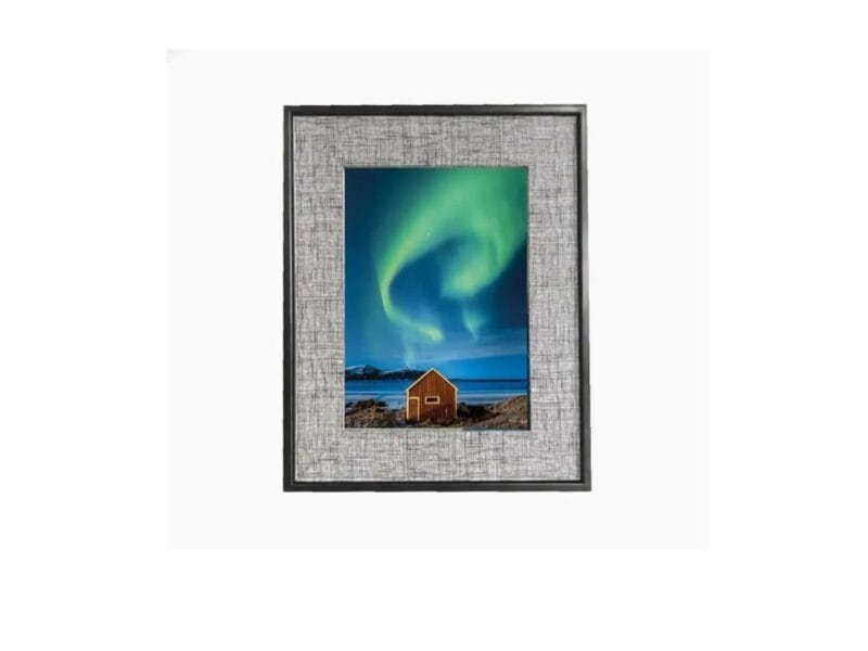 HomeTrends Kiera Grace Thompson Linen Picture Frame Grey 5×7”