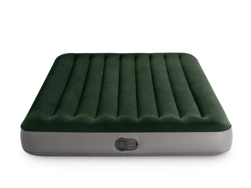 Intex 10in Queen Durabeam Prestige Air Mattress Bed with Internal Fastfill USB Powered Pump