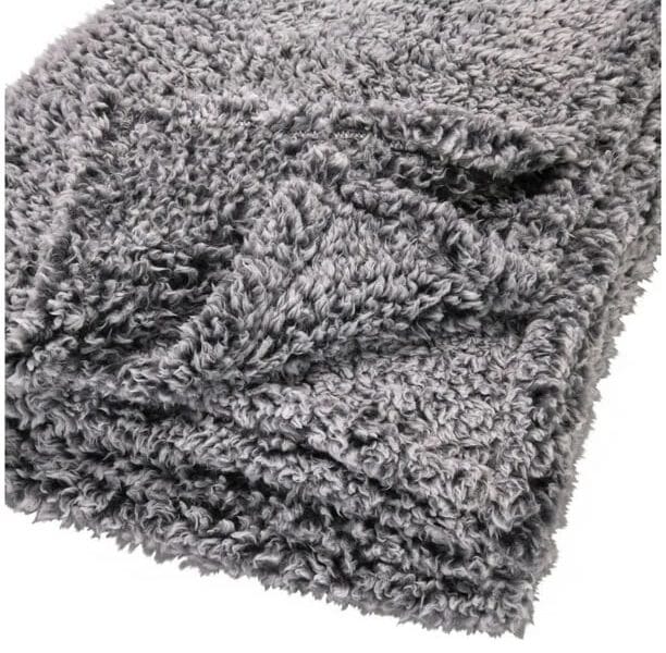Mainstays Sherpa Throw Blanket – 50″ X 60″, Gray