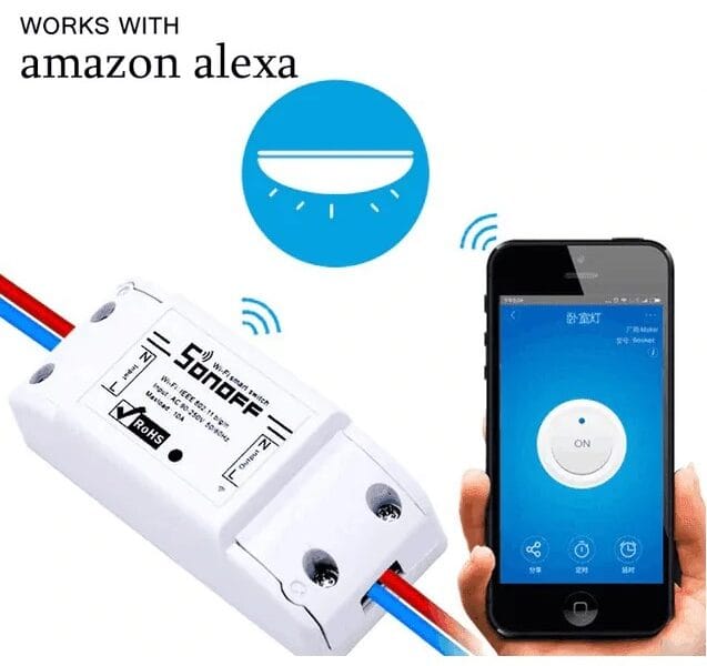 Sonoff Basic Phone APP WiFi 2.4GHz Smart LED Switch Remote Controller