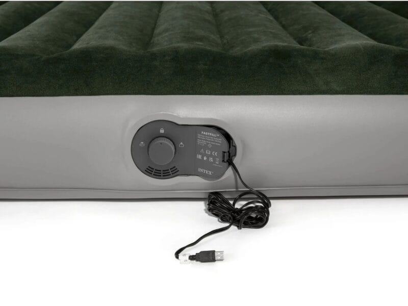 Intex 10in Queen Durabeam Prestige Air Mattress Bed with Internal Fastfill USB Powered Pump