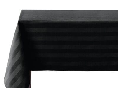 Hometrends Microfiber Stripe Tablecloth 60″ x 84″ Rectangle Black