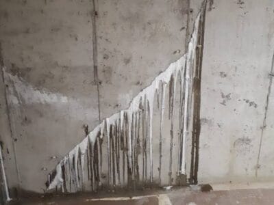 Concrete structures water leakage stoppage using crack injection