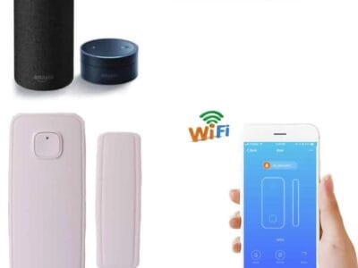 Home Door/Window Detector WiFi App Notification Alerts Battery Operated Home Security Sensor Work with Alexa Echo Google Home