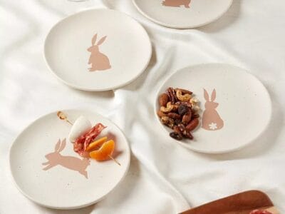 Easter Bunny Stoneware Appetizer Plate