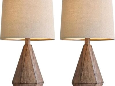 Hometrends 16″ Retro Farmhouse Table Lamp Set of 2