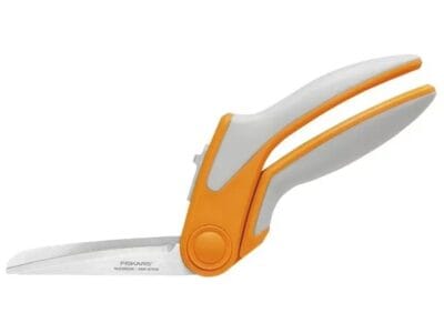 Fiskars RazorEdge Easy Action Fabric Shears for Tabletop Cutting, Orange and Gray, 8 inch, 190850
