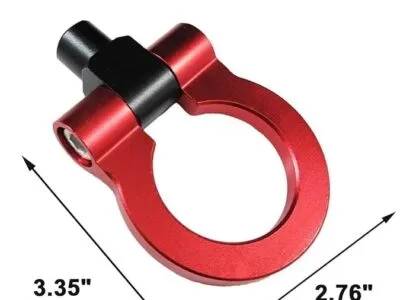 Sport Track Racing Style CNC-Aluminium-Abschlepphaken zum Anschrauben, Frontstoßstange, kompatibel mit Porsche Panamera, Carrera 911 991 (Rot)