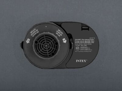 Intex 18″ Queen Dura Beam Premaire Elevated Airbed Mattress with Built-In Pump