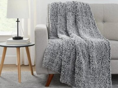 Mainstays Sherpa Throw Blanket – 50″ X 60″, Gray