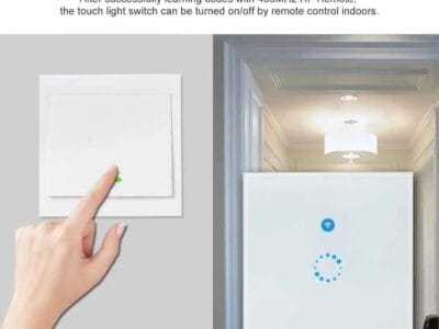 SONOFF T1 EU AC90V-250V 600W Smart WIFI Wall Touch Light Switch 1 Gang Touch/WiFi/433 RF/APP Remote Smart Home Controller Work With Alexa – 2CH