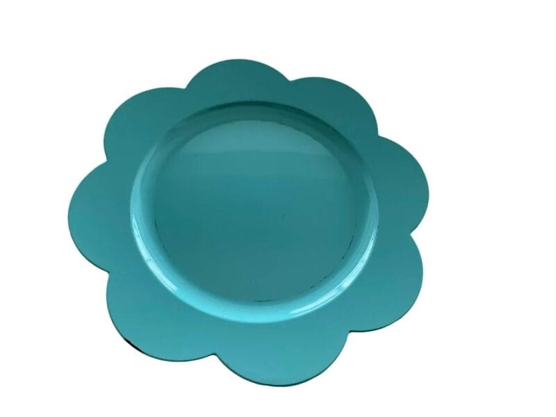 Egg Blue Scallop Dinner Plate