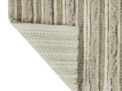 Hometrends Hi Low Striped Handloom 1 Piece Bath Rug 82% Cotton, 18% Rayon 82 x 53cm
