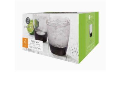 Libbey Durham Smoke Double Old Fashioned Glasses