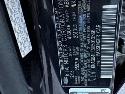 Kia Optima 2017 Full Panoramic , 4 cylinders