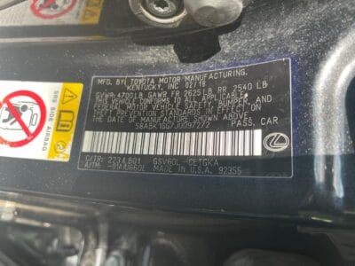 LEXUS ES 350 BLACK 3.5 V6 2018