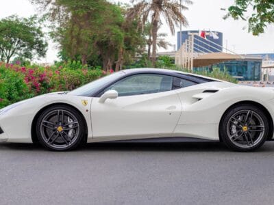 Ferrari 488 GTB 2019 twin-turbocharged V8 engine, producing 670 horsepower