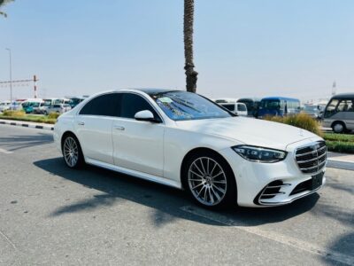 2021 MERCEDES BENZ S 500 White-Black CHASSIS GUARANTEE