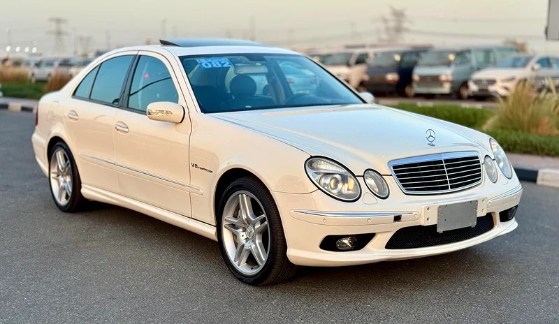 2003 Mercedes-Benz E-Class E 55 AMG White Sedan Automatic