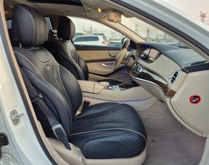 2014 MERCEDES BENZ S550 V8 White-Black AUCTION GRADE 4/B