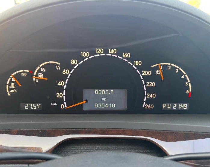 2002 MERCEDES BENZ S 320 V6 Body Kit S55 AUCTION GRADE 4/B Silver